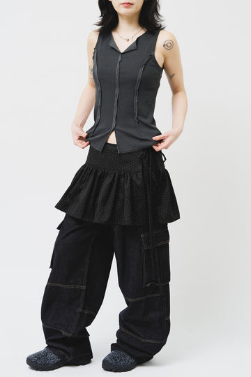 (W) Label Pigment Sleeveless